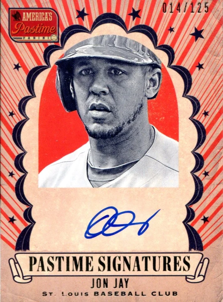 Jon Jay Autographed 2013 Panini America's Past Time Card - Image 1 of 1