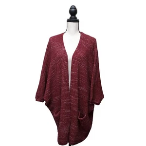 Universal Thread Sz XXL Open Front Cardigan Sweater Pockets Variegated Dark Red - Picture 1 of 7