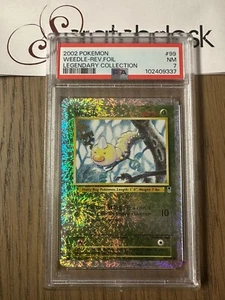 PSA 7 - Pokemon WEEDLE 99/110 Holograma Inverso - COLECCIÓN LEGENDARIA - Fuegos artificiales - Imagen 1 de 2