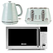Haden - Kettle, Toaster & Microwave Set - 1.7L, 4 Slice, 800W - Devon Eucalyptus