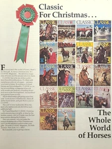Classic Magazin Pferd & Sport Weihnachtsgeschenk Abo Vintage Printanzeige 1979 - Bild 1 von 2