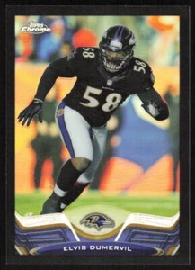 2013 Topps Chrome Black Refractors #182 Elvis Dumervil /299 Baltimore Ravens - Picture 1 of 2