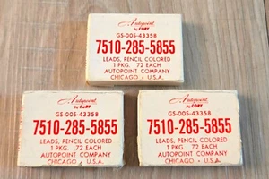 Vintage AUTOPIONT Mechanical Pencil RED Colored Lead No. 515, (3 Boxes, 2 New) - Picture 1 of 3