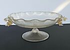 Vintage Murano Compote Gold With Fish-Dolphin Ornaments