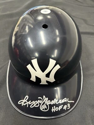 Reggie Jackson HOF 93 Signed Authentic Yankees Batting Helmet JSA - Image 1 of 3