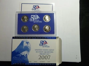2007 Proof Set State Quarter Set Box-COA - Picture 1 of 2