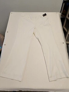 New York and Company White Pants Trousers Bootcut Stretch Mid Rise pants 16 New - Picture 1 of 7