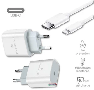 20W SCHNELL LADEGERÄT LADEKABEL SET NETZTEIL USB-C FÜR APPLE IPHONE X 12 13 14 - Bild 1 von 7