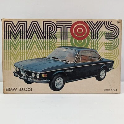 MarToys BMW 3.0 1:24 Red Diecast Metal Model Rare Vintage Car w/ Packaging - Image 1 of 4