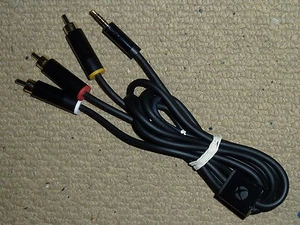 MICROSOFT XBOX 360 SLIM E OFFICIAL COMPOSITE AV CABLE GENUINE CONSOLE TV LEAD - Picture 1 of 1