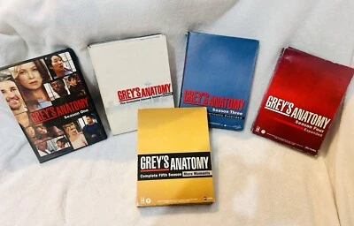 Grey's Anatomy Seasons 1-5 TV Series DVD Box Sets Bundle 1 2 3 4 5 Medical Drama - Image 1 of 3
