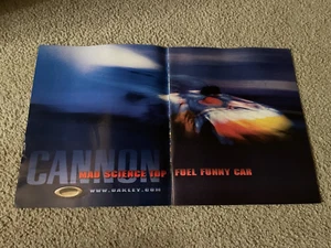 Vintage 2001 OAKLEY CANNON MAD SCIENCE TOP FUNNY CAR RACING Sonnenbrille Druck Werbung - Bild 1 von 1
