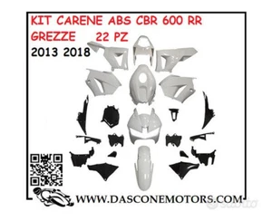 KIT CARENE MOTO HONDA CBR 600 RR 2017 2018 PLASTICHE SCOCCHE NON VERNICIATE - Foto 1 di 2