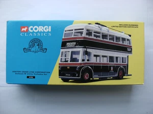 Corgi 1/50 Diecast Model Trolleybus 34702 Ashton Under Lyne Sunbeam Manchester - Picture 1 of 5