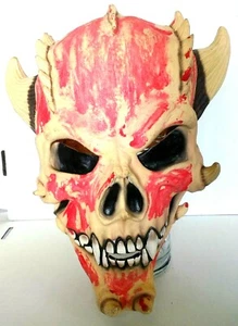 SPECIAL Halloween Horror Mask Demon Skull Full-Head Covering Latex Sanitized - Picture 1 of 2