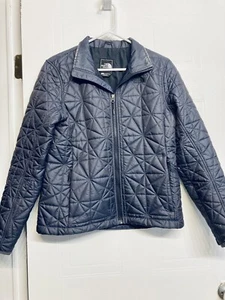 Chaqueta acolchada acolchada gris talla mediana THE NORTH FACE para mujer + guantes a juego - Imagen 1 de 12