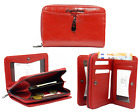 MORETTI Elegante Brieftasche Rot Damenbörse Geldbeutel aus Leder RFID-Schutz 