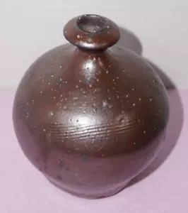 Sake Bottle Bizen Ware Japanese Antique pottery Sake Vase Read - Picture 1 of 15