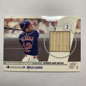 Tarjeta de parche reliquia de murciélago usada Topps Roberto Alomar 2002 2/10 SP - Imagen 1 de 4
