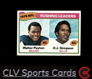 1977 Topps #3 1976 Rushing Leaders (Walter Payton/O.J. Simpson) LL - Imagen 1 de 2