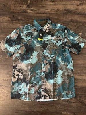 UNDER ARMOUR Men’s Dockside Short Sleeve Novelty Shirt UPF 30 Green Size NWT S - Image 1 of 4
