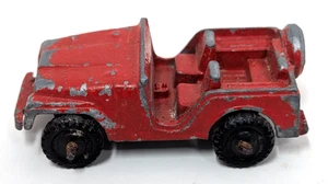 Vintage 1960s Midgetoy Red Diecast Mini 1 3/4" Jeep Toy Rockford Illinois USA - Picture 1 of 7