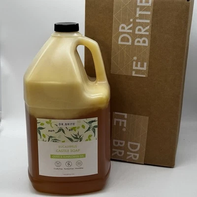 Dr. Brite Castile 液体手香皂桉树 1 加仑补充超大尺寸新品 — 第 1/3 张图片