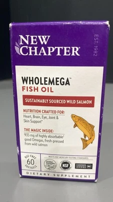 Chapter Wholemega Fish Oil Wild Salmon 60ct Exp 04/2026 (l6) - Image 1 of 4