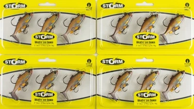 (LOTE DE 4) STORM WILDEYE LIVE SHINER WLSH02 2" 3/16OZ SHINER CR7306 - Imagem 1 de 2