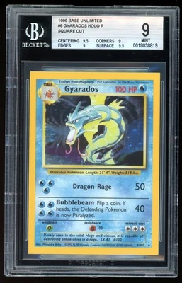 Gyarados 10/102 Square Cut Holo Rare | Pokemon Base Set | BGS 9 MINT - Image 1 of 2
