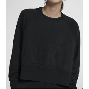 Sudadera pulóver de entrenamiento recortada Nike Dry Versa CD8793 para mujer grande negra - Imagen 1 de 12