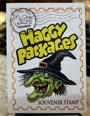 Haggy Packages 2025 Topps Wacky Packages Halloween #1 Souvenir Stamps - Image 1 of 2