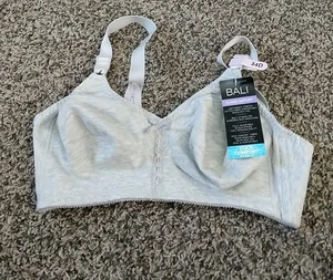 Sujetador para mujer Bali de doble soporte de algodón sin alambres - 3036 34D gris. - Imagen 1 de 5