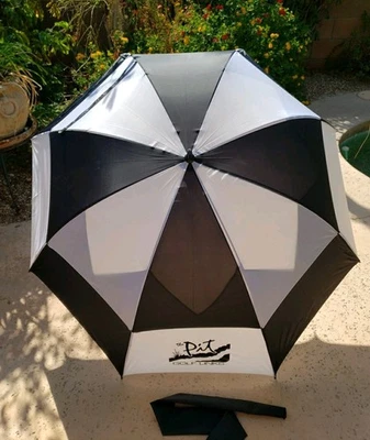 Rare The Pit Golf Links 68" Tour Size Double Canopy Umbrella Aberdeen, NC  - Image 1 of 4