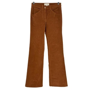Nila Lotan Pants Corduroy Women Size 00 Flared Brown Mid Rise - Picture 1 of 15