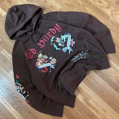 Y2k grail ed hardy hoodie - Image 1 of 4