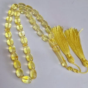 ☀️Natural Baltic Amber Islamic Prayer 33 Beads Misbaha Tasbih Rosary 24g📿 - Picture 1 of 24