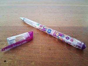 Vintage Y2K Lisa Frank (Blumenbär) Dream Writers Gel (lila) Stift Neon Glitzer - Bild 1 von 3