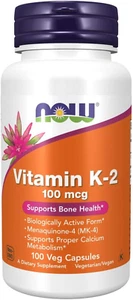 NOW Vitamin K-2 100 mcg,100 Veg Capsules - Picture 1 of 13
