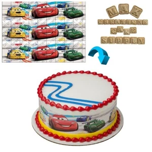 Disney CARS McQueen Edible Cake Strips ~ Around Cake Side Edible Images - Picture 1 of 4