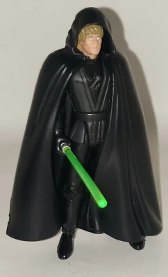 1996 Star Wars POTF Luke Skywalker Jedi Knight Black Cloak Action Figure ^ - Image 1 of 4