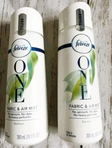 Lot of 2 - Febreze One Air & Fabric Mist Refresher Spray Bamboo Scent Refills - Picture 1 of 3