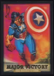 2024 Skybox Marvel Masterpieces '92 Platinum Lenticular Parallel Major Victory - Picture 1 of 2