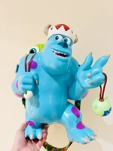 2024 Disney Parks Pixar Christmas Santa Sully & Mike  Popcorn Bucket NEW - Picture 1 of 1