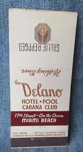 The Delano Hotel Miami Beach Florida Vintage Matchbook Cover LC5 - Picture 1 of 2