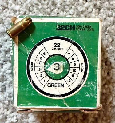 Cargas de polvo Ramset verde calibre 32CH .22 de colección carga única 100 nivel 3 Foto 1 de 4