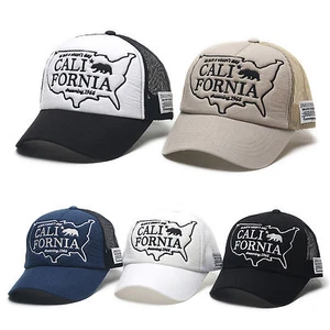 Gorra de béisbol unisex de malla de verano de California para hombre y mujer sombreros de camionero - Imagen 1 de 17