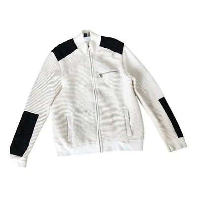 INC International Concepts Mens Cream Front Zip Casual Office Cotton Cardigan XL - Image 1 of 4