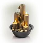FOUNTAIN for Interior Decoration Tabletop with 3 Candles By ALPINE CORPORATION