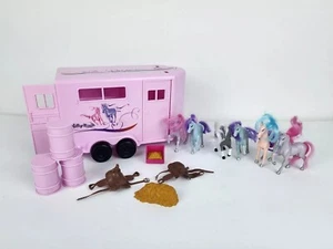 Valley Ranch Horse Farm Play Set Pink Trailer Assorted Extras NICE SET! - Picture 1 of 21